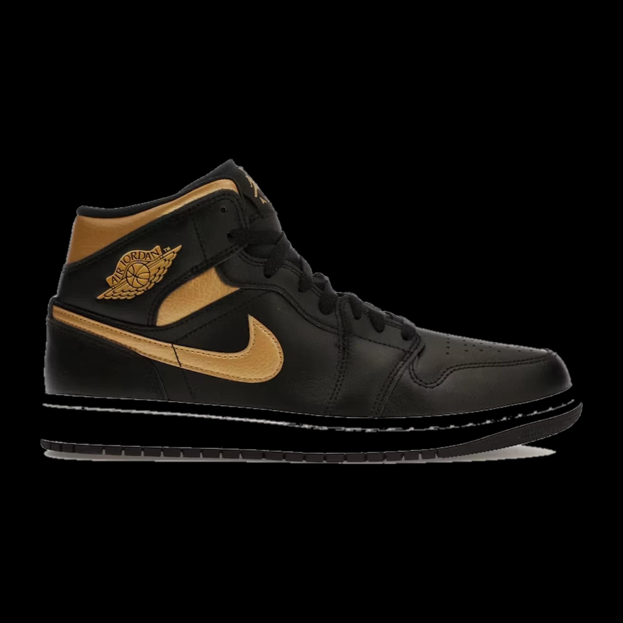 Jordan Jordan 1 Mid Metallic Gold Black
