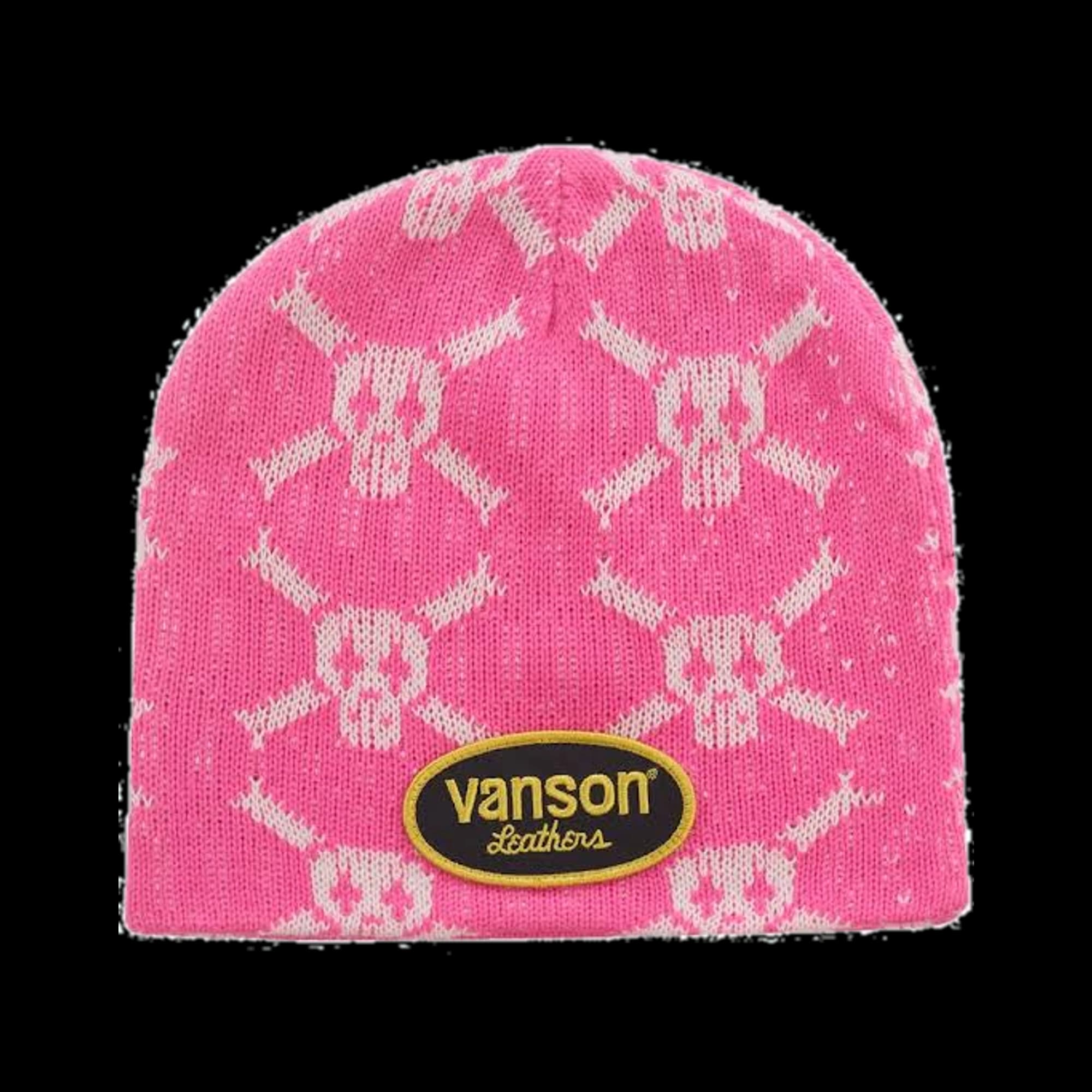Supreme Vanson Leathers Skull Beanie Pink