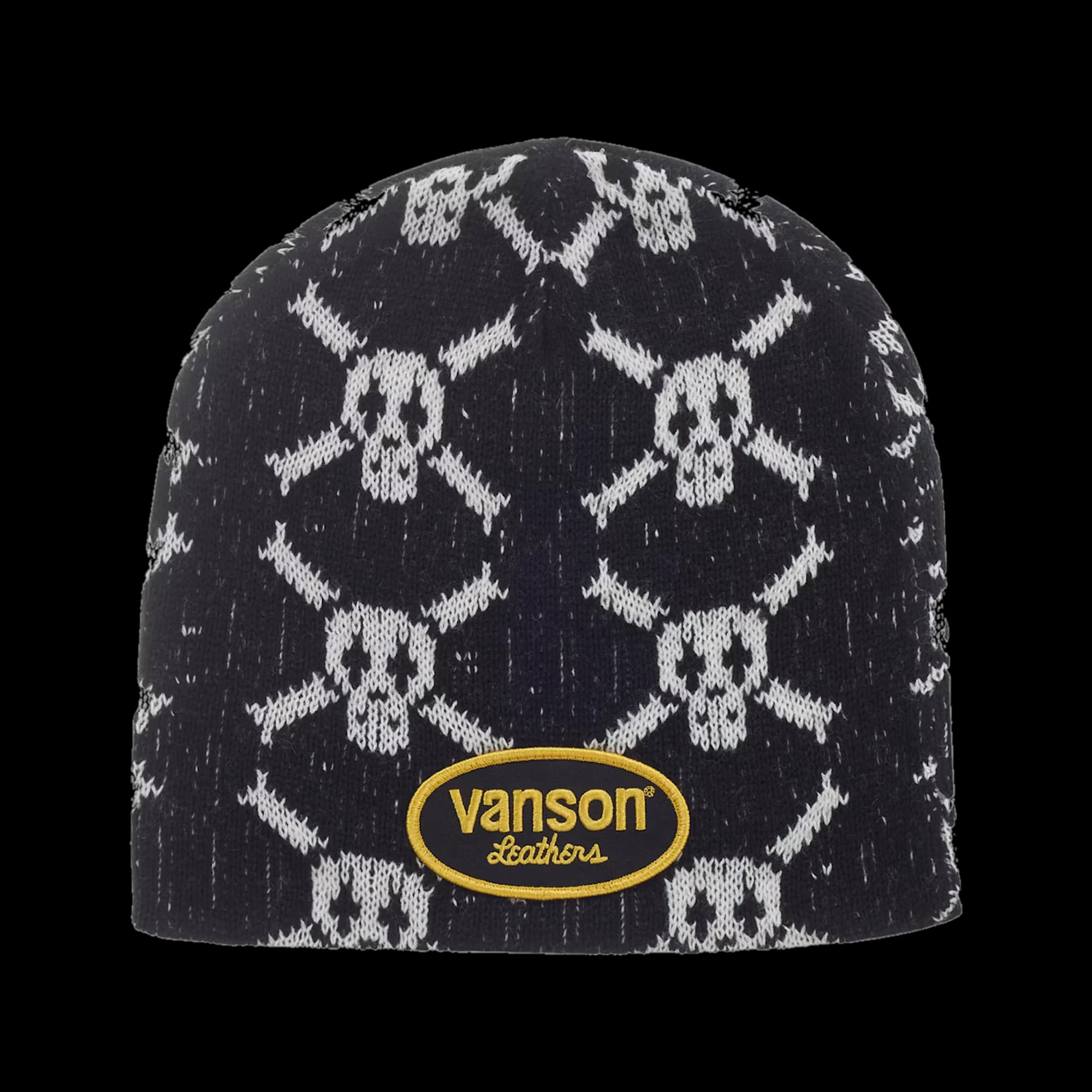 Supreme Vanson Leathers Skull Beanie Black